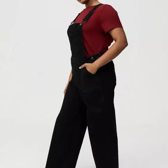 NWT Torrid Black Wide-Leg Denim Overall- Size 16R - Picture 4 of 14